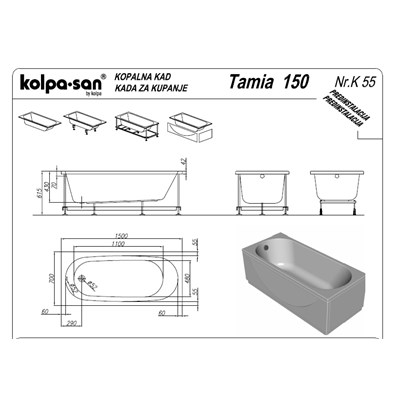 KOLPA SAN TAMIA OBLOGA 150 teh sanitarije hr