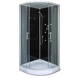 ROLTECHNIK LUX BLACK hidromasažna tuš kabina zatvorena 90x90 TRANSPARENT 1 SANITARIJE HR