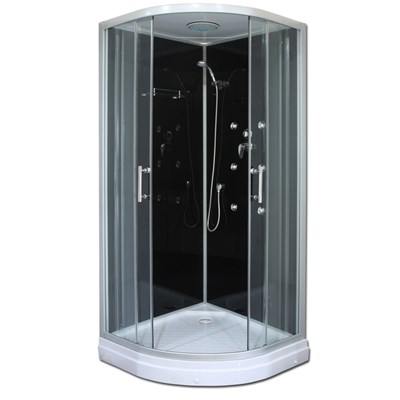 ROLTECHNIK LUX BLACK hidromasažna tuš kabina zatvorena 90x90 TRANSPARENT 1 SANITARIJE HR