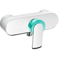 KLUDI JOOP mješalica za tuš kadu CHROM/GLASS GREEN
