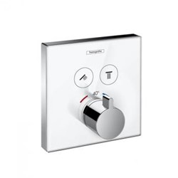 HANSGROHE SHOWERSELECT staklena završna maska za ter.mj.za 2 trošila  BIJELA CHROM 1 SANITARIJE HR